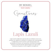 Gouden Oorbel met Lapis Lazuli Ronde Hanger