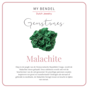Goudkleurige Oorbellen met Malachite Edelsteen Hanger