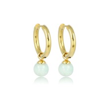 Amazonite Gouden Oorringen: Elegantie en Kleur