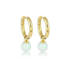 Amazonite Gouden Oorringen: Elegantie en Kleur