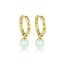 My Bendel Amazonite Gouden Oorringen: Elegantie en Kleur