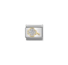 NOMINATION COMPOSABLE CLASSIC GLITTER SYMBOLS FOUR-LEAF CLOVER 030220/03