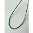 Goodies Label NatuursteenTurkoois green Kralen Ketting Met 18k Verguld Roestvrij Staal Kleurrijke Heishi