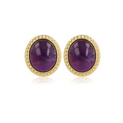 Vintage Oorbellen met Edelsteen • Amethist