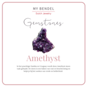 Vintage Oorbellen met Edelsteen • Amethist
