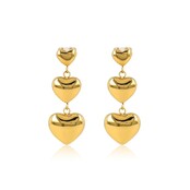 Gouden hartjes oorbellen My Bendel