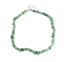 Natuursteen Groene Aventurijn Splitter Schilfer Halsketting Onregelmatig Handgemaakt Boho