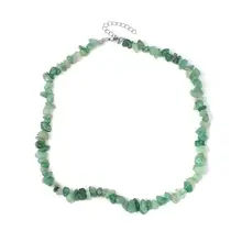Natuursteen Groene Aventurijn Splitter Schilfer Halsketting Onregelmatig Handgemaakt Boho