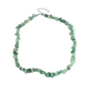 Natuursteen Groene Aventurijn Splitter Schilfer Halsketting Onregelmatig Handgemaakt Boho