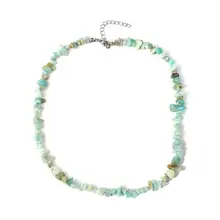 Natuursteen Mosagaat Splitter Schilfer Halsketting Onregelmatig Handgemaakt Boho
