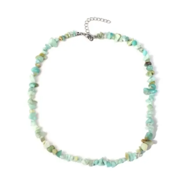 Natuursteen Mosagaat Splitter Schilfer Halsketting Onregelmatig Handgemaakt Boho