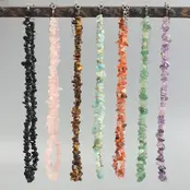 Natuursteen Blauwe Turkoois Splitter  Schilfer Halsketting Onregelmatig Handgemaakt Boho