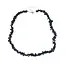 Goodies Label Natuursteen: Zwarte Agaat Splitter Schilfer Halsketting Onregelmatig Handgemaakt Boho