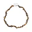 Goodies Label Natuursteen Gele Tijgeroog Splitter Schilfer Halsketting Onregelmatig Handgemaakt Boho