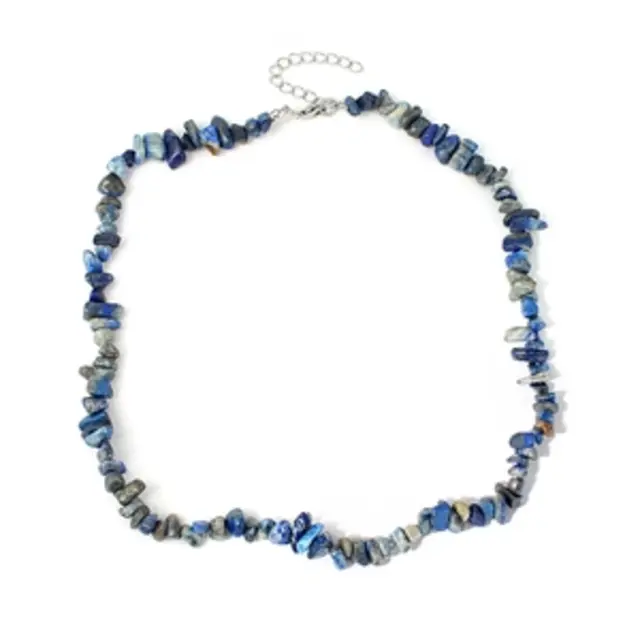Natuursteen  Blauwe Sodaliet Splitter Schilfer Halsketting Onregelmatig Handgemaakt Boho