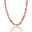 My Bendel Ketting met Vierkante Edelstenen Kralen • Rhodoniet
