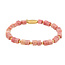 My Bendel Armband met Vierkante Edelstenen Kralen • Rhodoniet