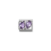NOMINATION COMPOSABLE CLASSIC PURPLE DOUBLE DROPS 330329/14