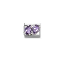 NOMINATION COMPOSABLE CLASSIC PURPLE DOUBLE DROPS 330329/14