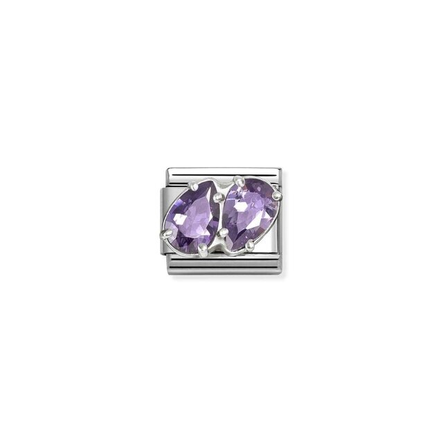 NOMINATION COMPOSABLE CLASSIC PURPLE DOUBLE DROPS 330329/14