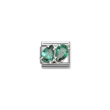 NOMINATION COMPOSABLE CLASSIC GREEN DOUBLE DROPS 330329/12