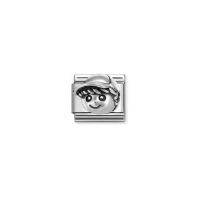 NOMINATION COMPOSABLE CLASSIC OXIDIZED SYMBOLS IN STEEL AND BOY 330114/12