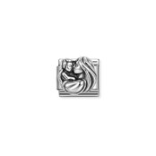 NOMINATION COMPOSABLE CLASSIC OXIDIZED SYMBOLS IN STEEL AND MUM AND CHILD 330114/10