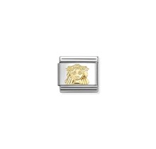 NOMINATION COMPOSABLE CLASSIC ZODIAC STAINLESS STEEL AND 18K GOLD DIAMOND-CUT VIRGO 030167/06