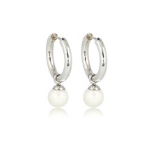 Elegante Zilveren Oorringen met Parelglans