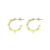 Stralende Gouden Oorsteker met Groene Epoxy