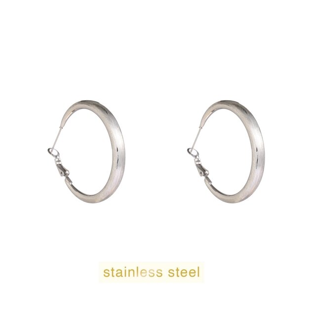 Matt Fine Hollow Hoop - 42mm - RH E66344-1