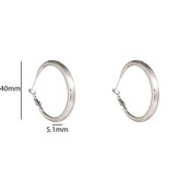 Matt Fine Hollow Hoop - 42mm - RH E66344-1