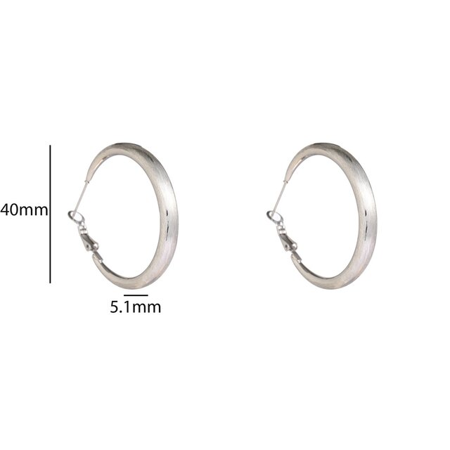 Matt Fine Hollow Hoop - 42mm - RH E66344-1