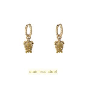 Sparkle Turtle Hoop - 14K E56131-2