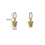 Sparkle Turtle Hoop - 14K E56131-2