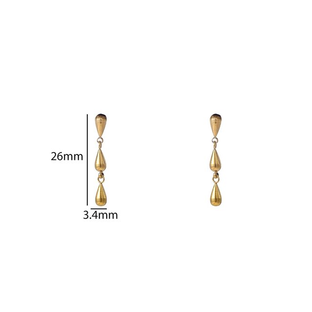 3 Drop Dangle Oorbellen E56240-2