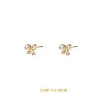 Sparkle Bow Stud Oorbellen E56166-2