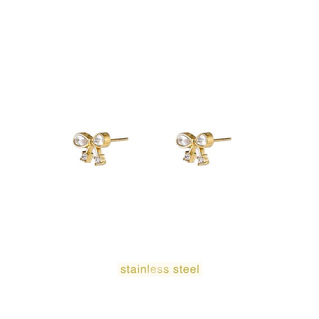 Sparkle Bow Stud Oorbellen E56166-2