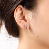 Sparkle Bow Stud Oorbellen E56166-2