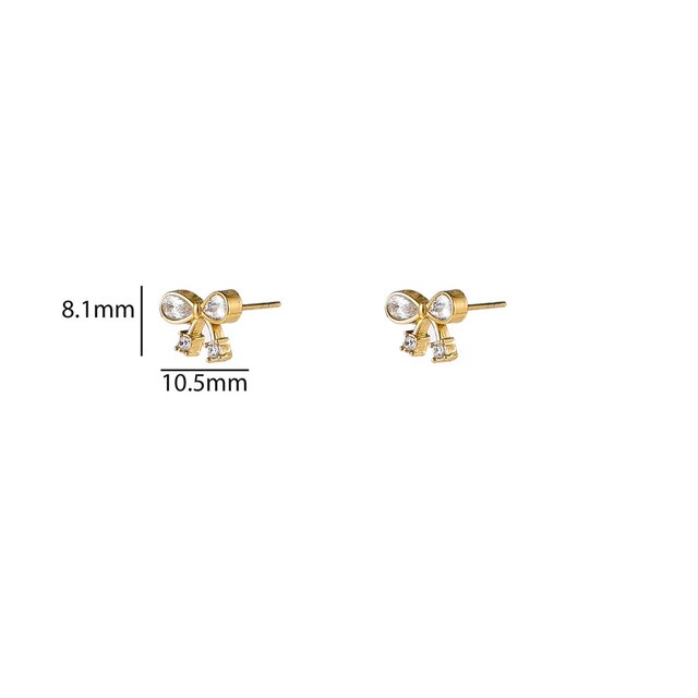 Sparkle Bow Stud Oorbellen E56166-2