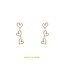 Day & Eve 3 Hearts Sparkle Dangle Oorbellen E56282-1
