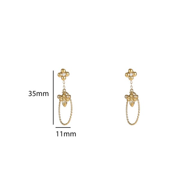 Bee Dangle Oorbellen E56368-2