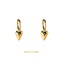 Day & Eve Origami Heart Hoop - 14K + Black E66249-1