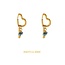Day & Eve Heart + Stone Hoop - 14K + Green E66252-2