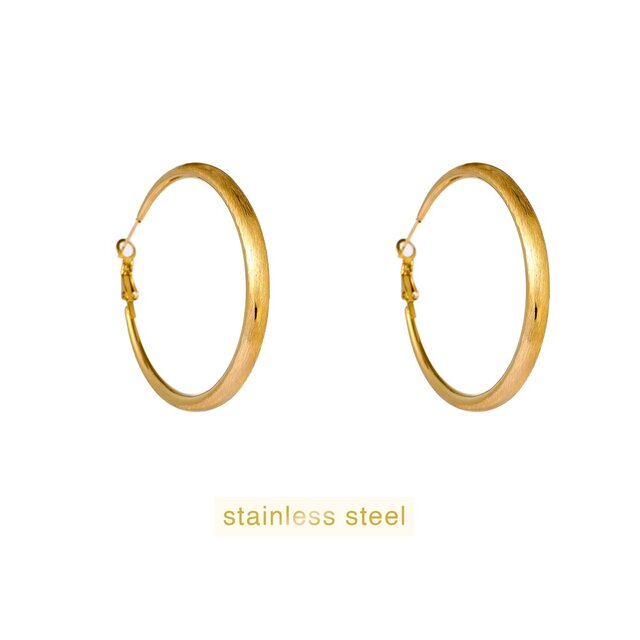 Matt Fine Hollow Hoop - 42mm - 14K E66344-2