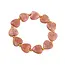 Goodies Label Elastische Hartjes Armband Nude Roze met Goudkleurige Details