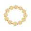 Goodies Label Elastische Hartjes Armband Crème met Goudkleurige Details