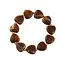 Goodies Label Elastische Hartjes Armband Bruin met Goudkleurige Details