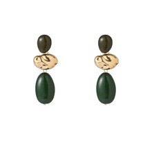 Big Stone Dangle - 14K + Green E65115-4