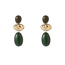 Big Stone Dangle - 14K + Green E65115-4